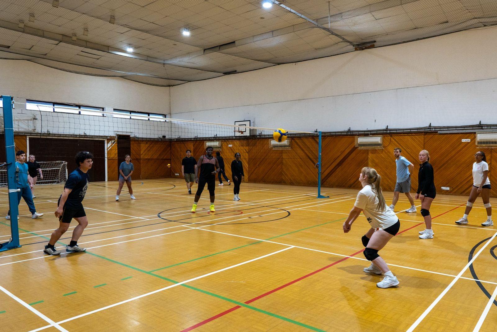 Indoor volleyball session